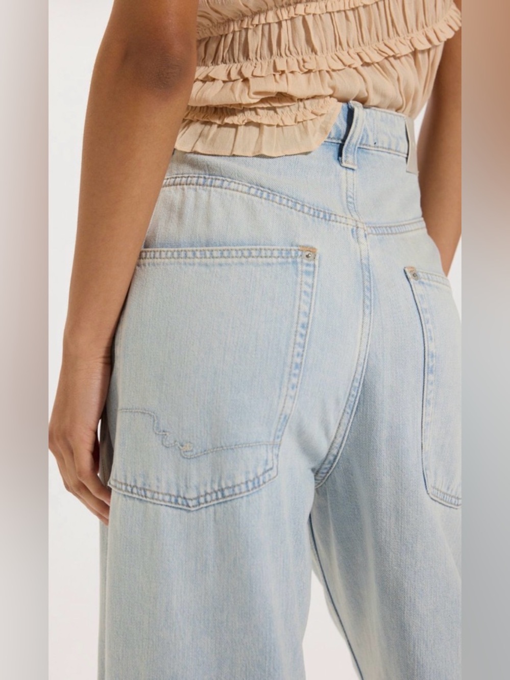 We the Free Truro Baggy Puddled Jeans NWOT beach please - Picture 3 of 6